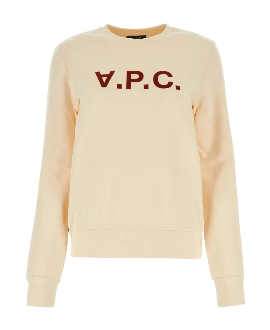 Flocked Logo Crewneck Sweatshirt