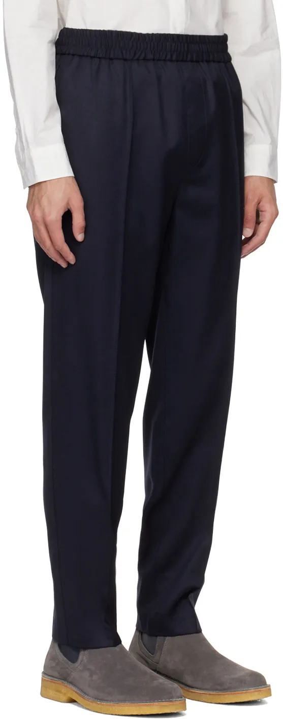 Elastic Waist Straight-Leg Pants