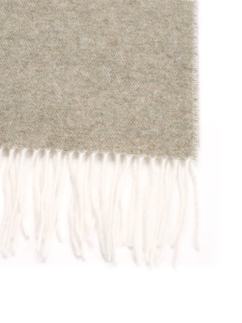 Logo Detailed Fringed Scarf