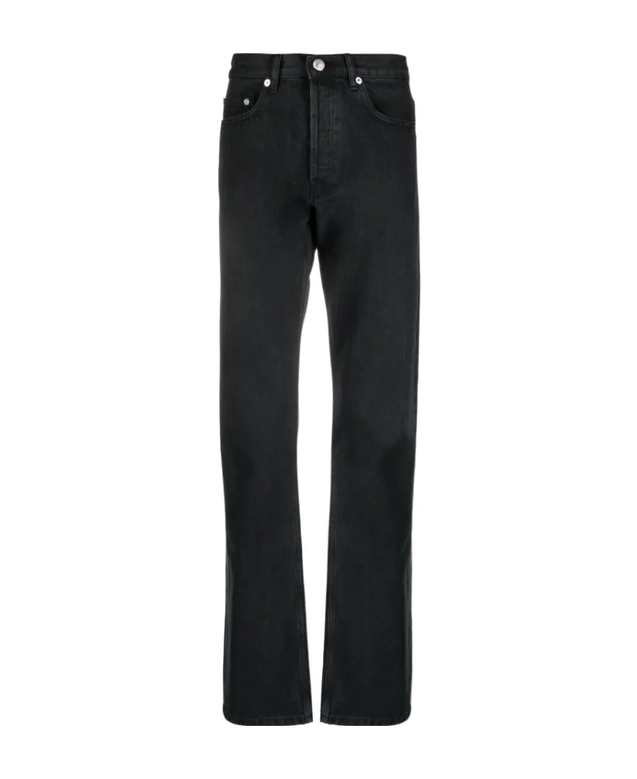 Mid-Rise Straight-Leg Jeans