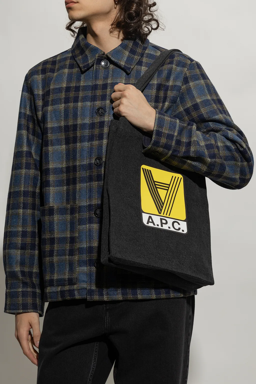 Lou Logo Printed Tote Bag