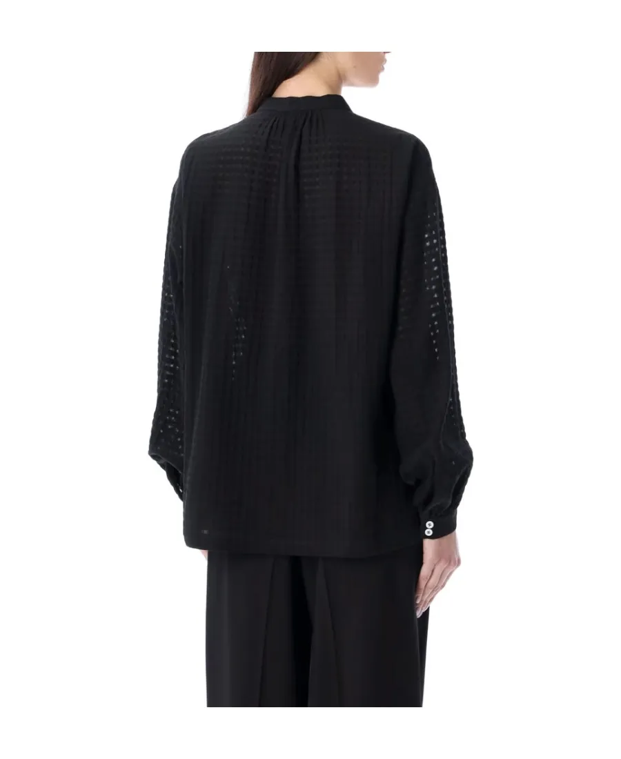 Flora Tartan-Check Cotton Blouse