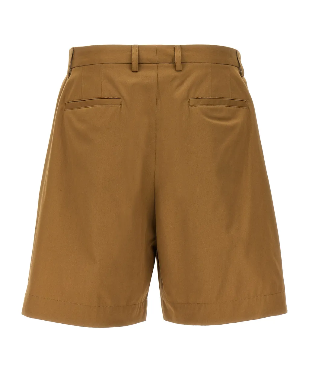 Pleated Bermuda Shorts