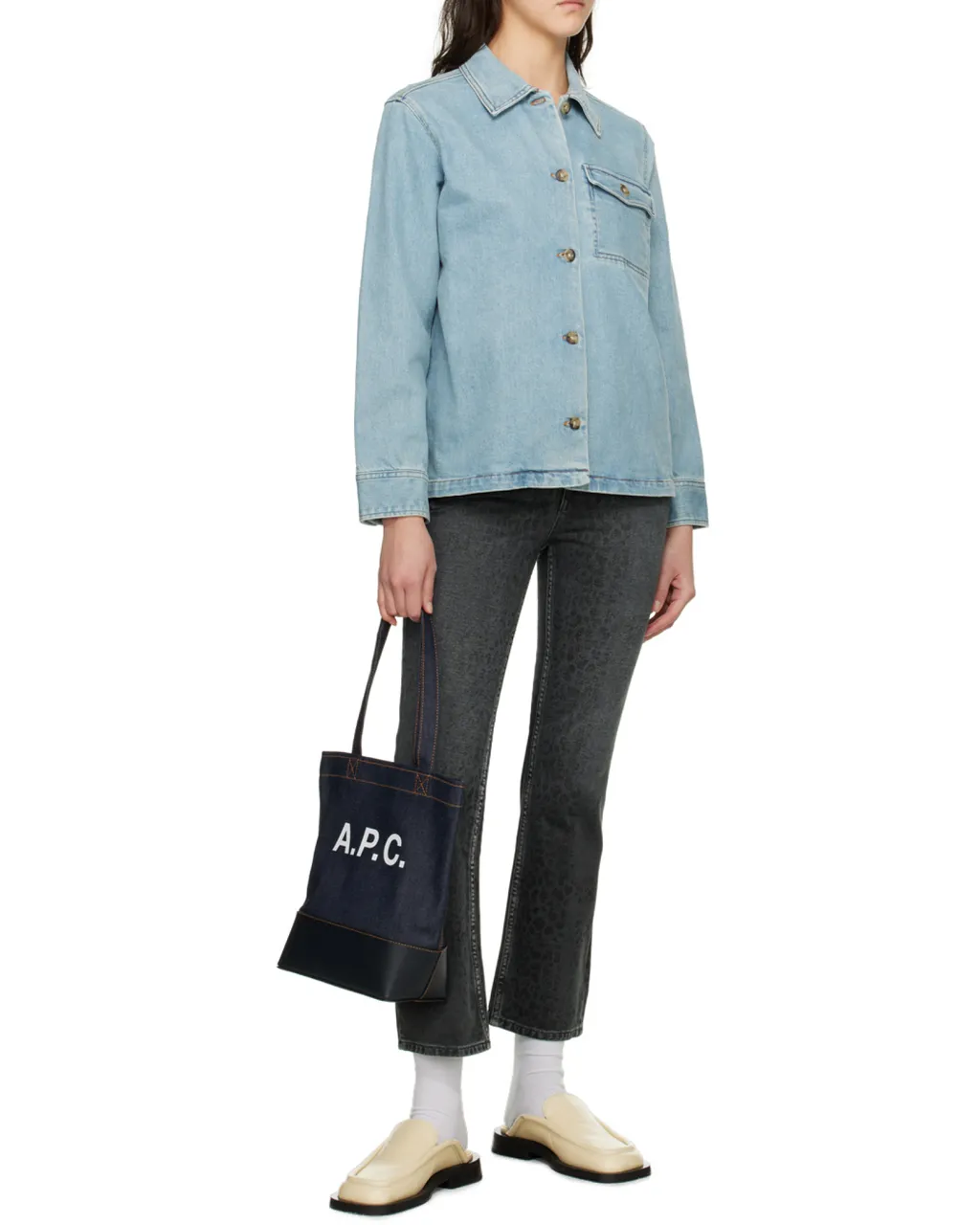 Janice Buttoned Denim Jacket