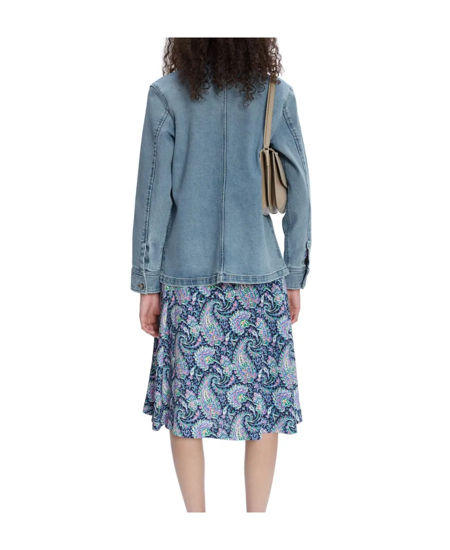 Janice Buttoned Denim Jacket