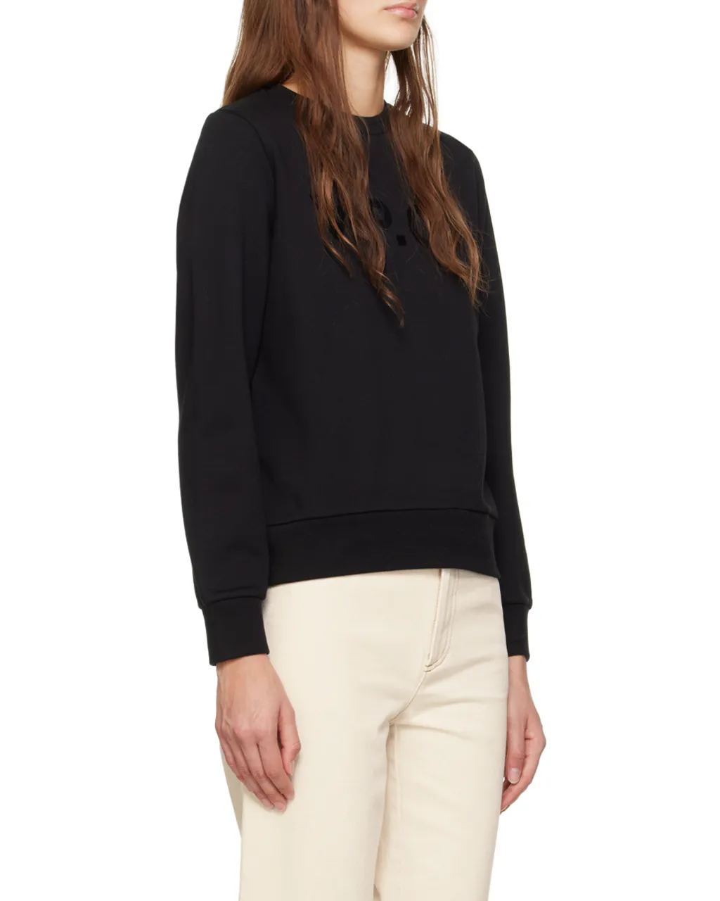 Flocked Logo Crewneck Sweatshirt