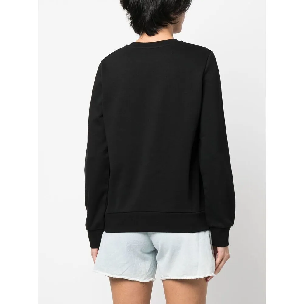 Flocked Logo Crewneck Sweatshirt