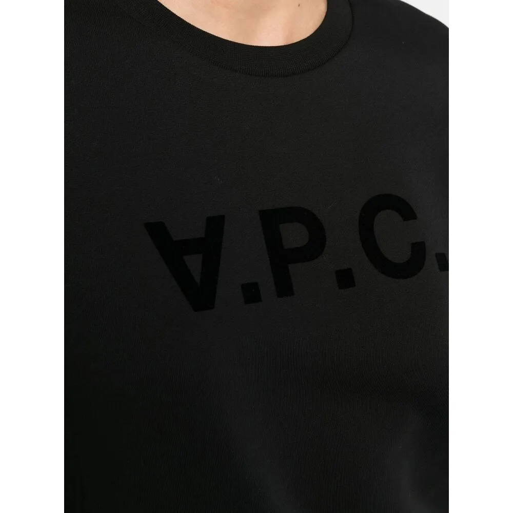 Flocked Logo Crewneck Sweatshirt
