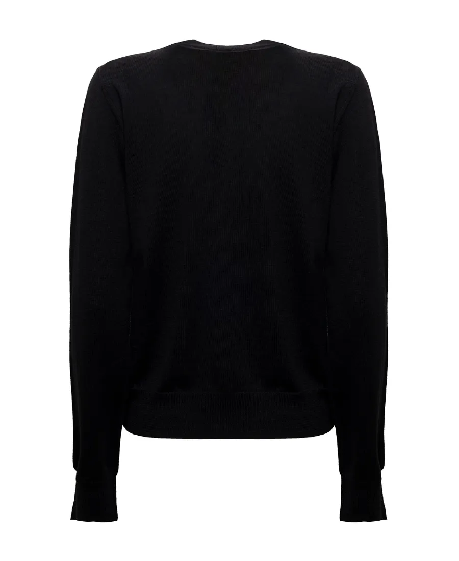 Fine-Knit Long-Sleeve Cardigan