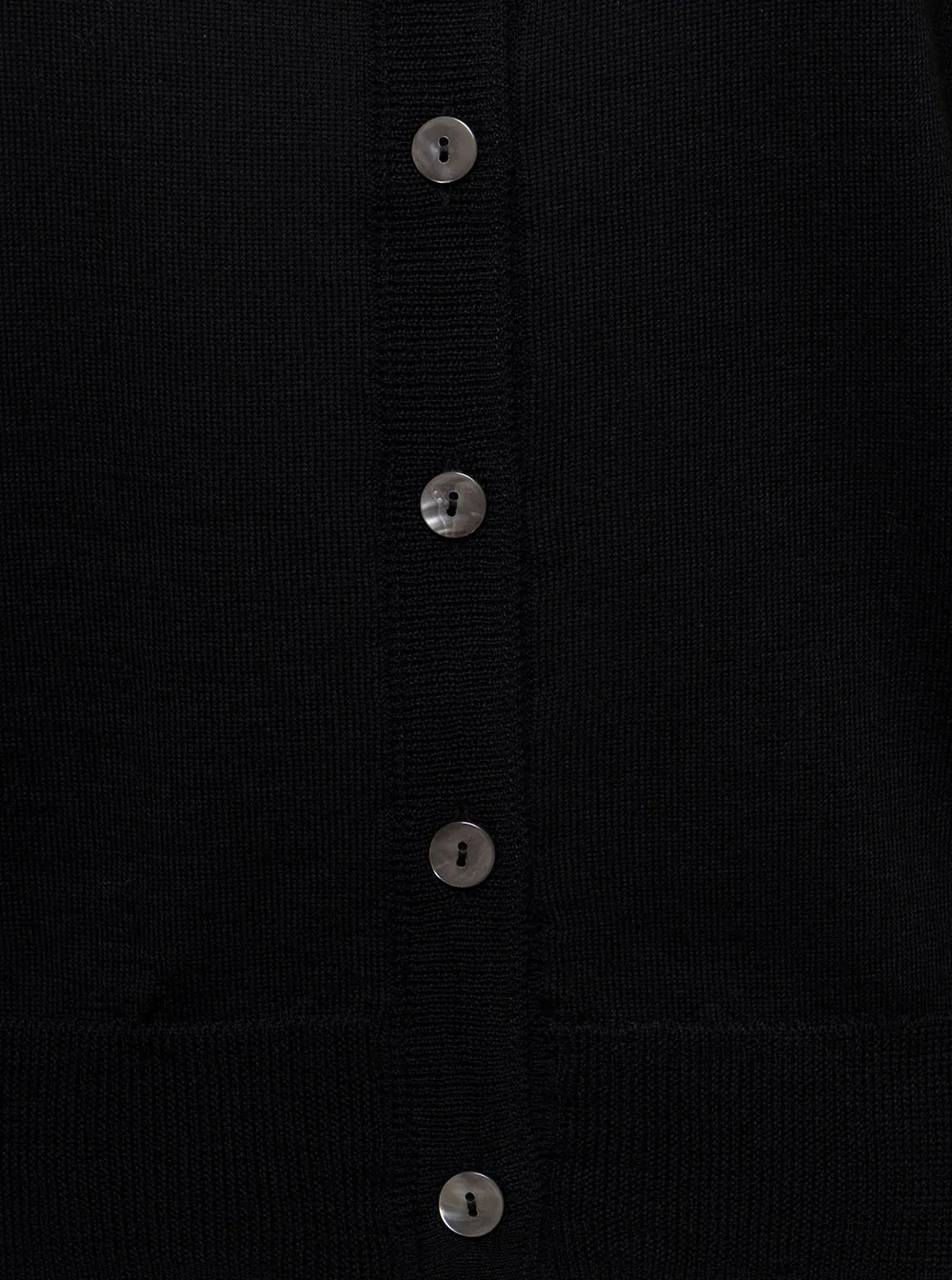 Fine-Knit Long-Sleeve Cardigan