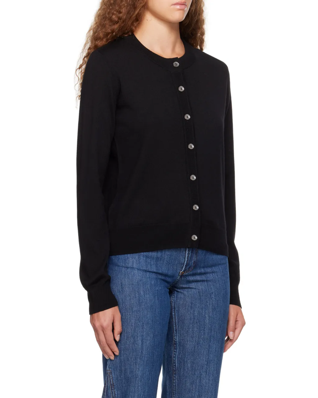 Fine-Knit Long-Sleeve Cardigan