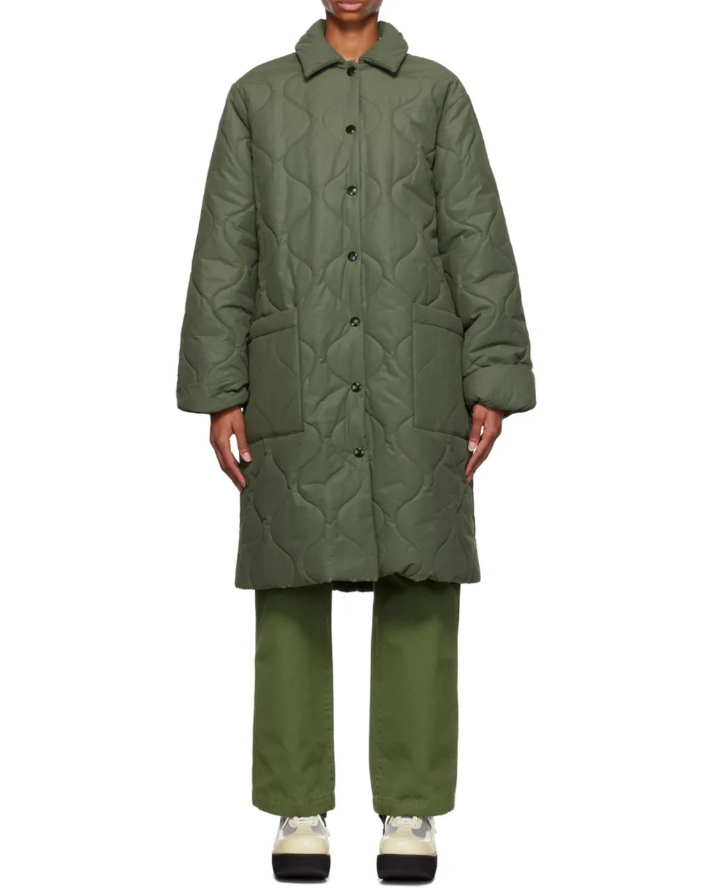 Sarah Quilted Buttoned Coat