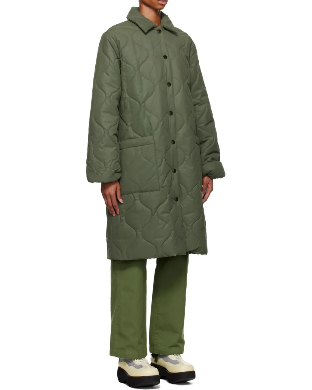 Sarah Quilted Buttoned Coat