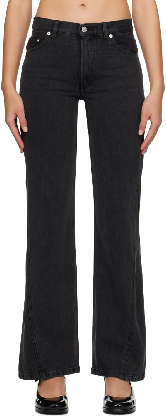 Button Detailed Straight Leg Jeans