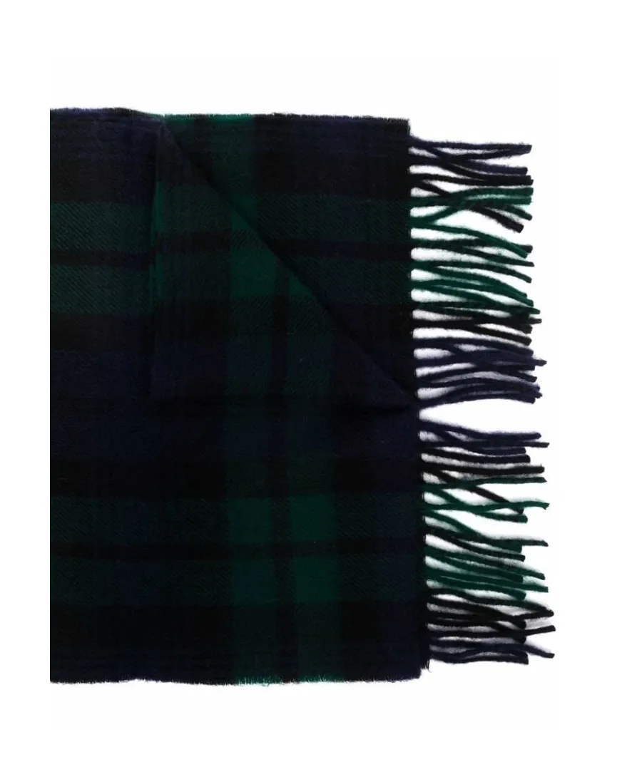 Mahe Tartan-Check Wool Scarf