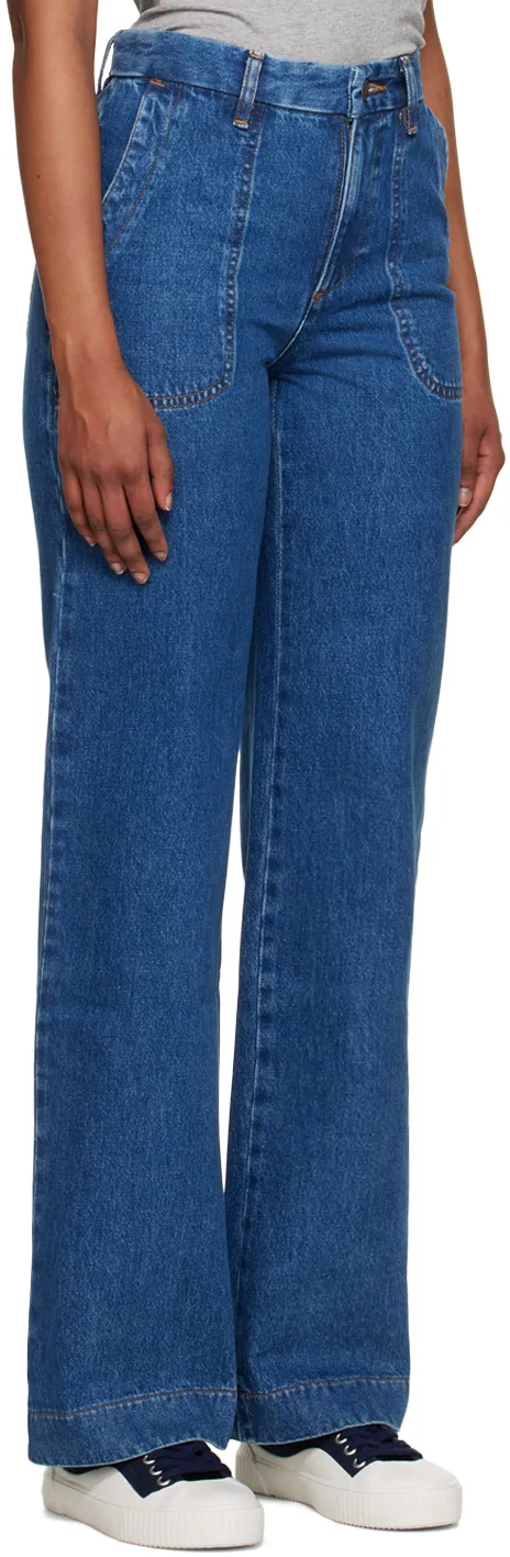 High-Waist Flared Jeans