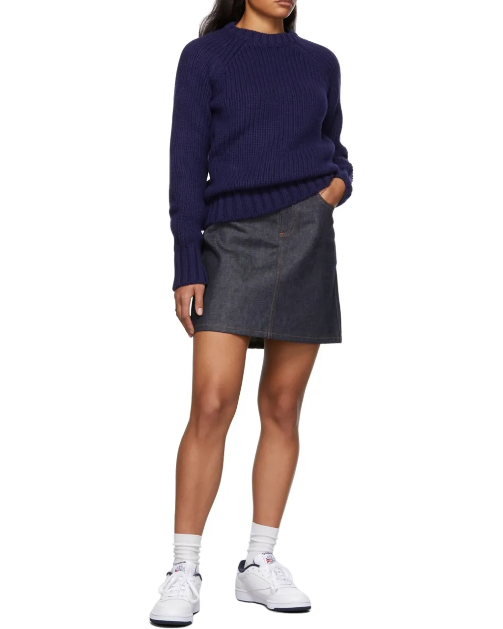 High Waist Mini Denim Skirt