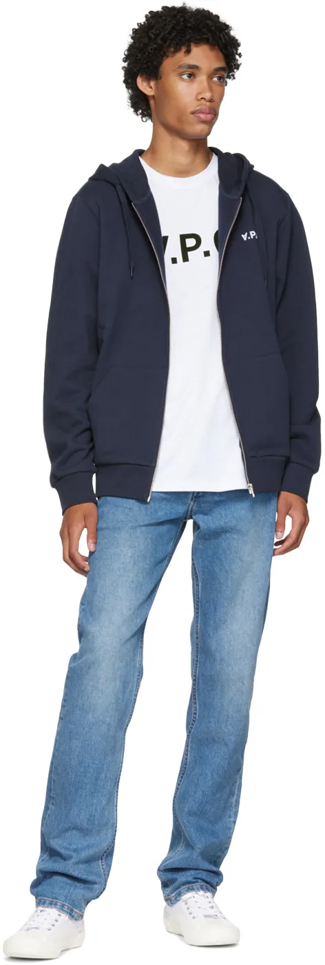 Mid-Waist Washed Effect Jeans