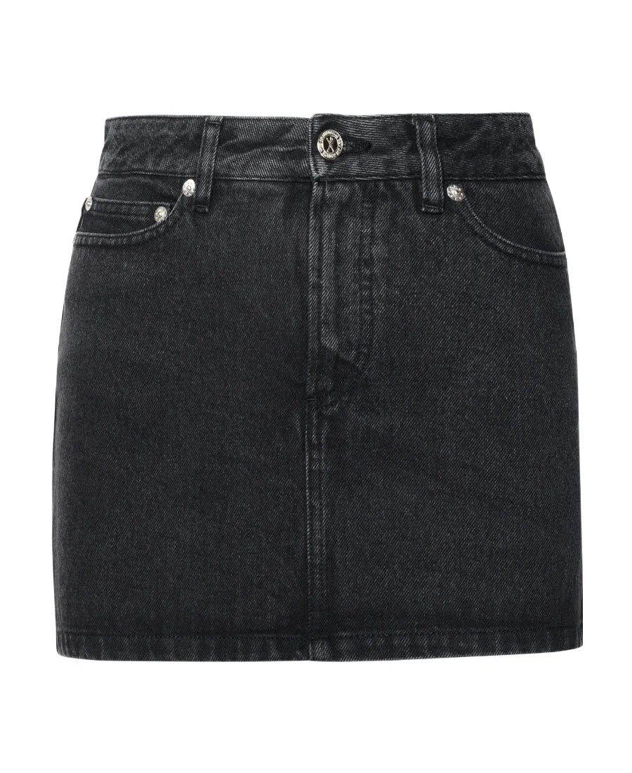 Washed Denim Mini Skirt