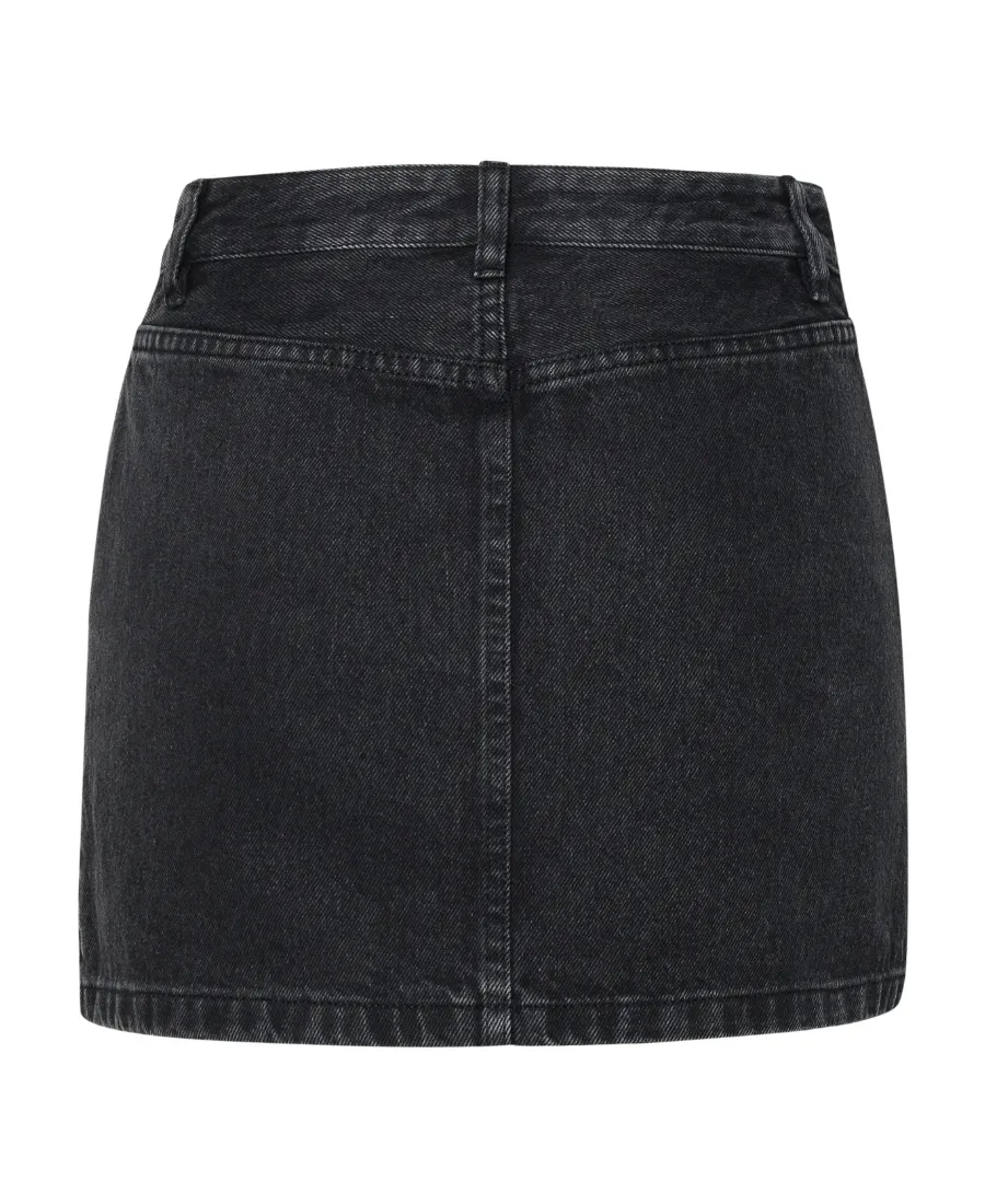 Washed Denim Mini Skirt