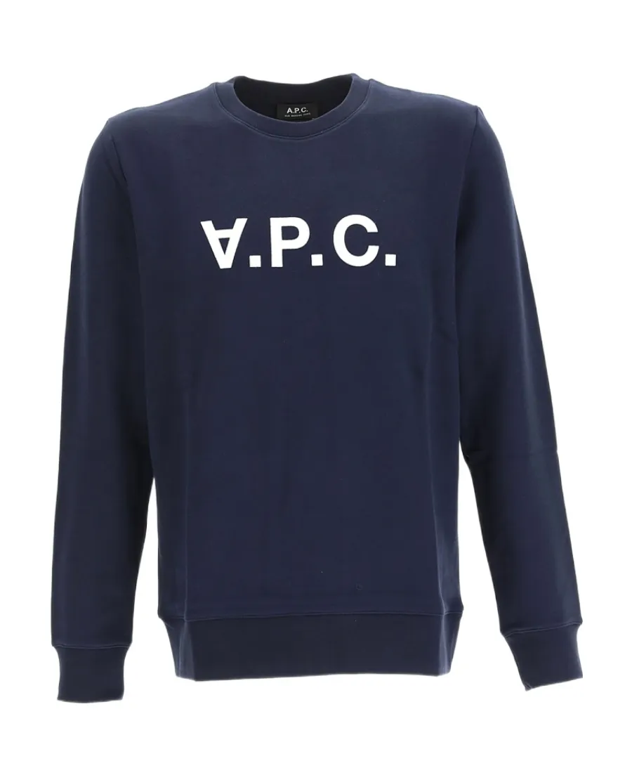 Flocked Logo Crewneck Sweatshirt