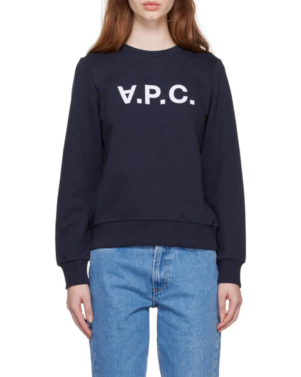 Flocked Logo Crewneck Sweatshirt