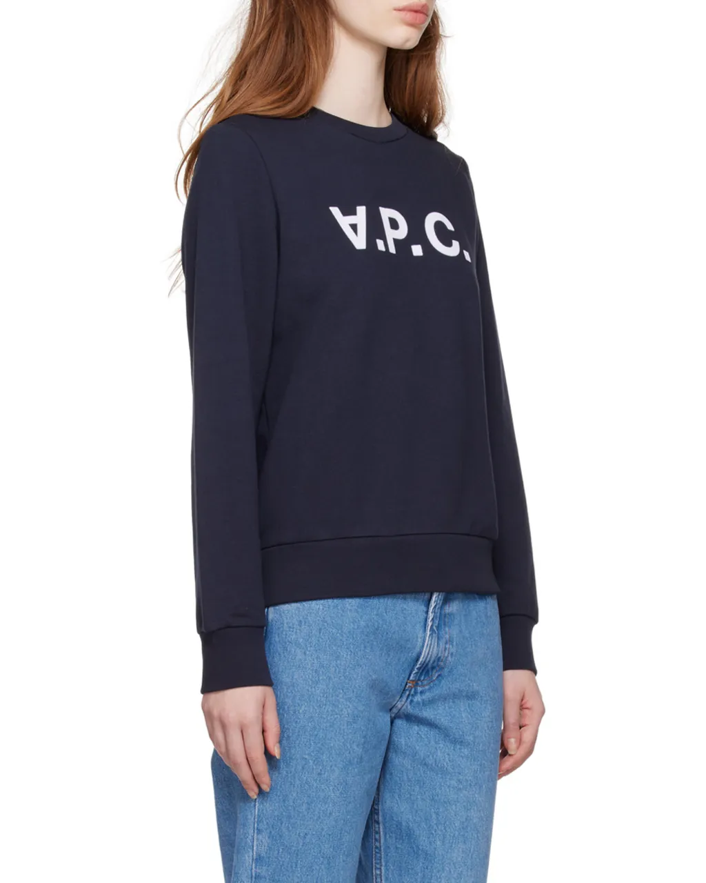 Flocked Logo Crewneck Sweatshirt
