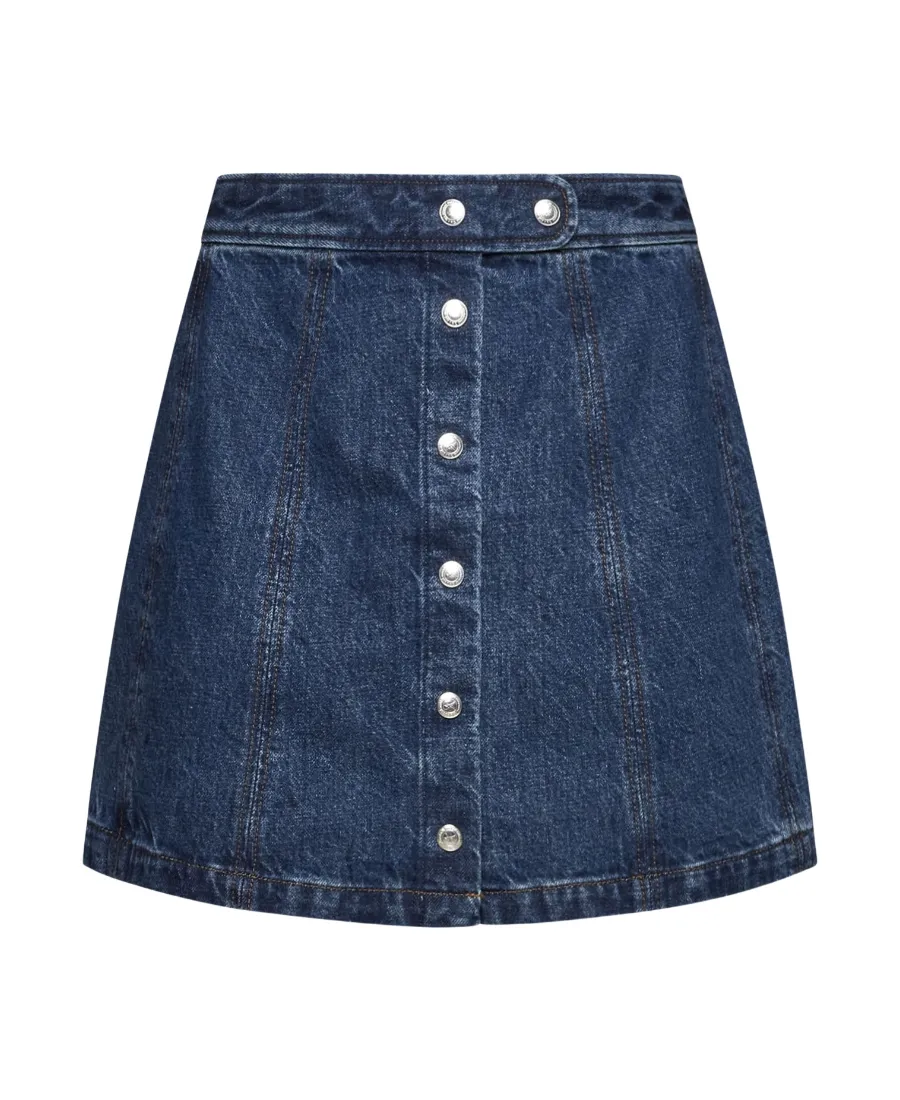A-Line Denim Miniskirt