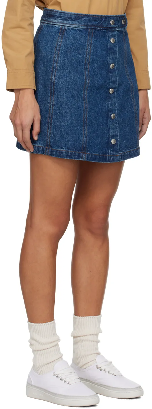 A-Line Denim Miniskirt