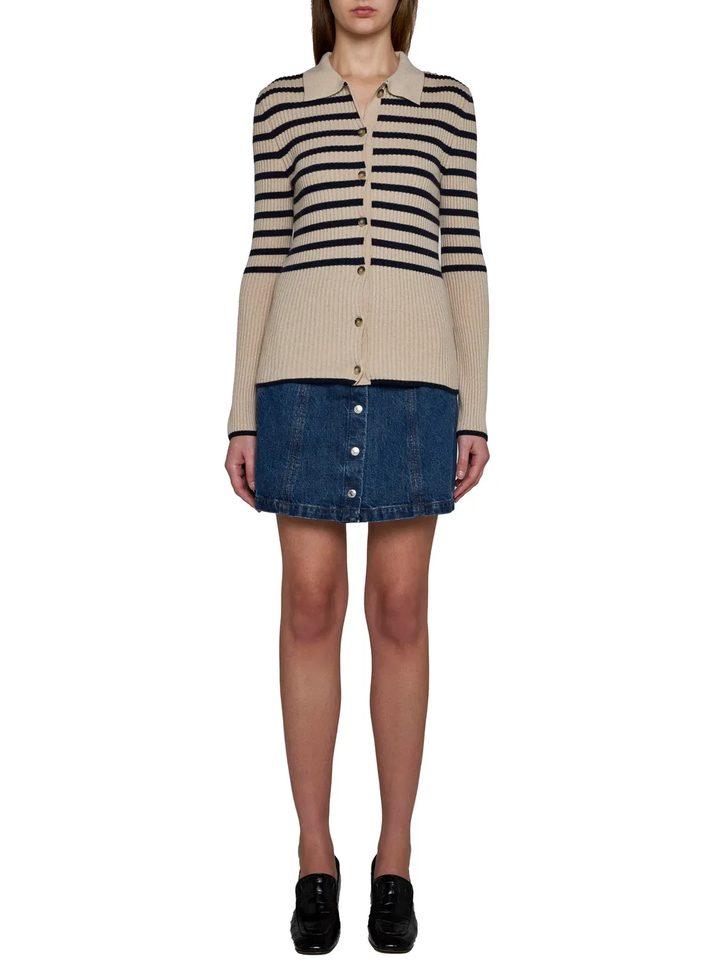 A-Line Denim Miniskirt