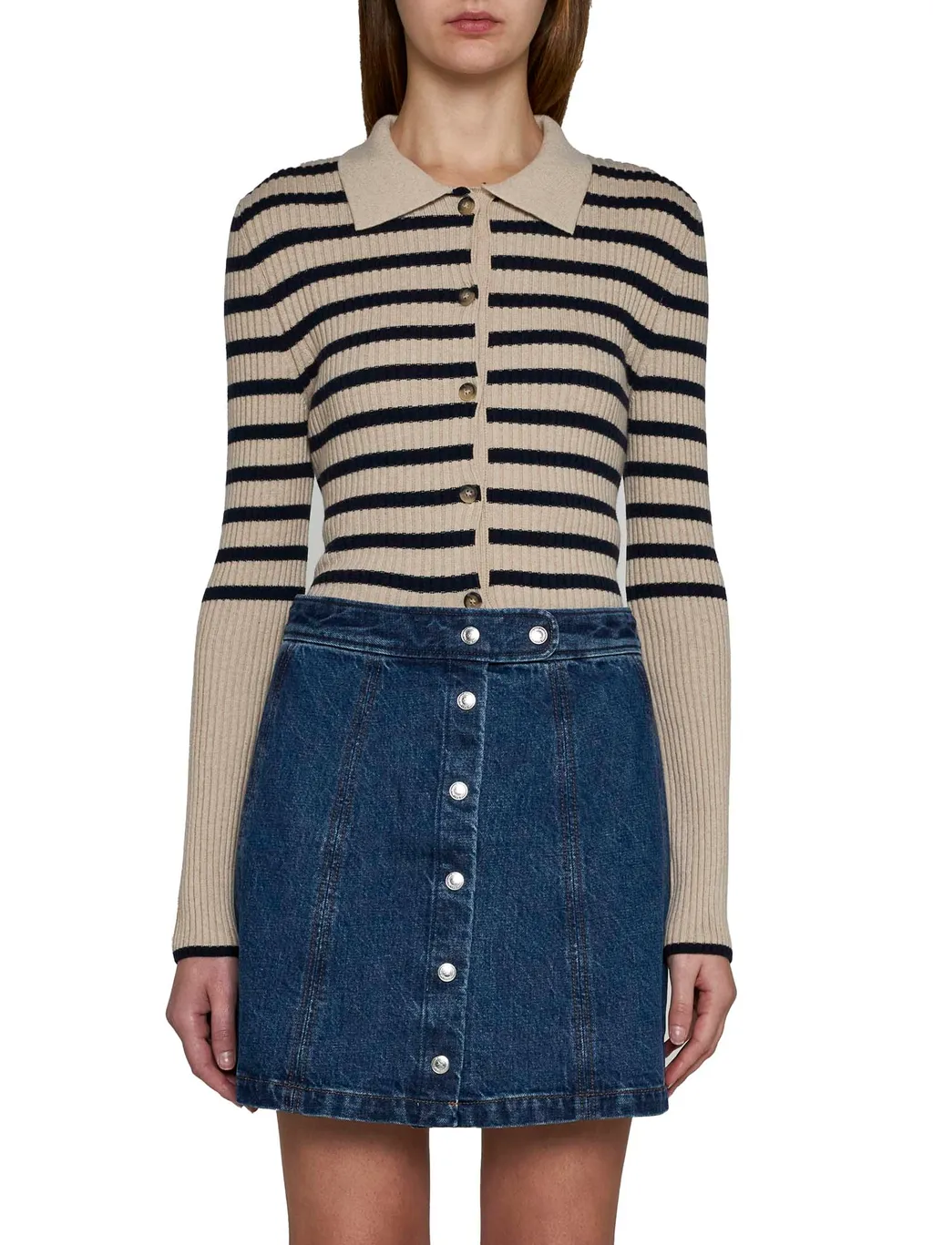 A-Line Denim Miniskirt