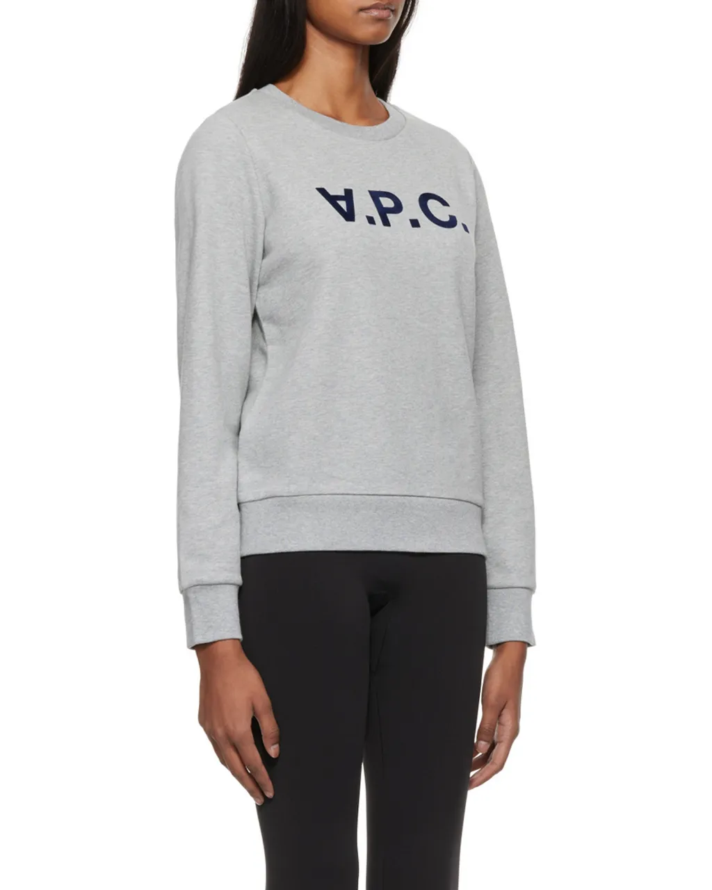 Flocked Logo Crewneck Sweatshirt
