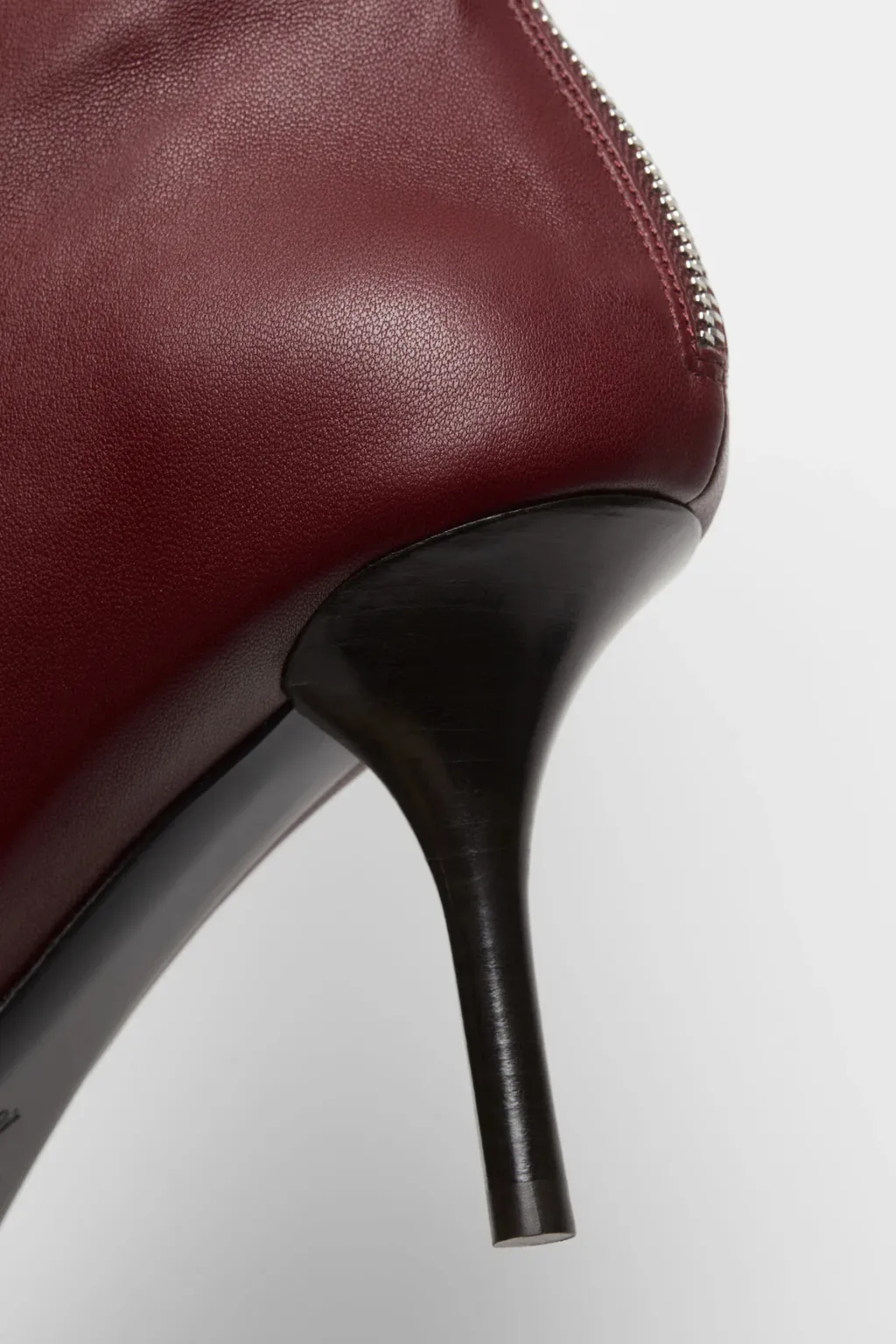 75Mm Zip Leather Boots
