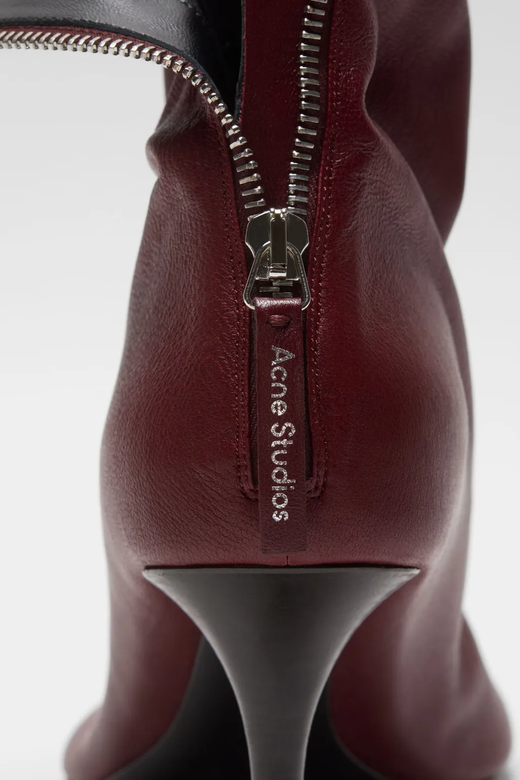75Mm Zip Leather Boots