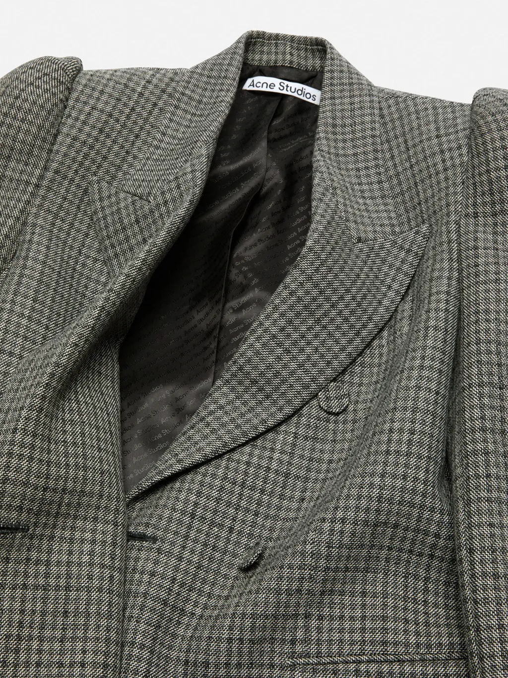 Houndstooth Double-Breasted Blazer