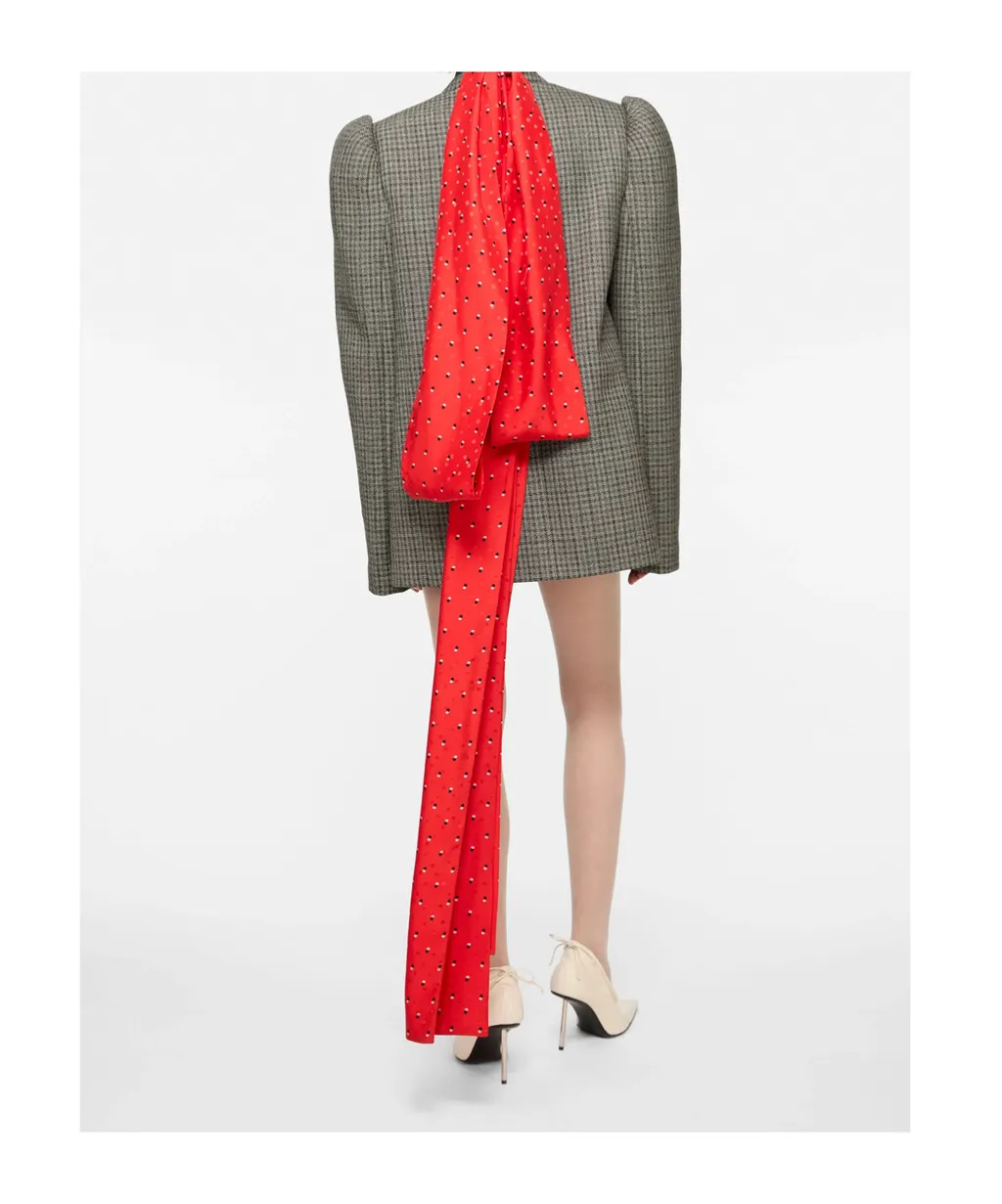 Houndstooth Double-Breasted Blazer