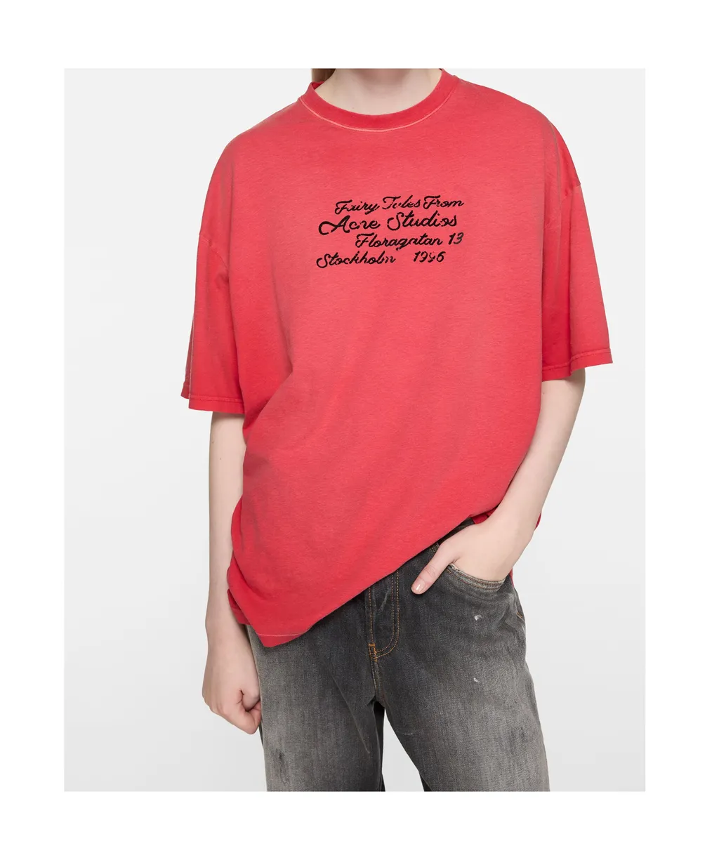 Lettering-Detail Cotton T-Shirt
