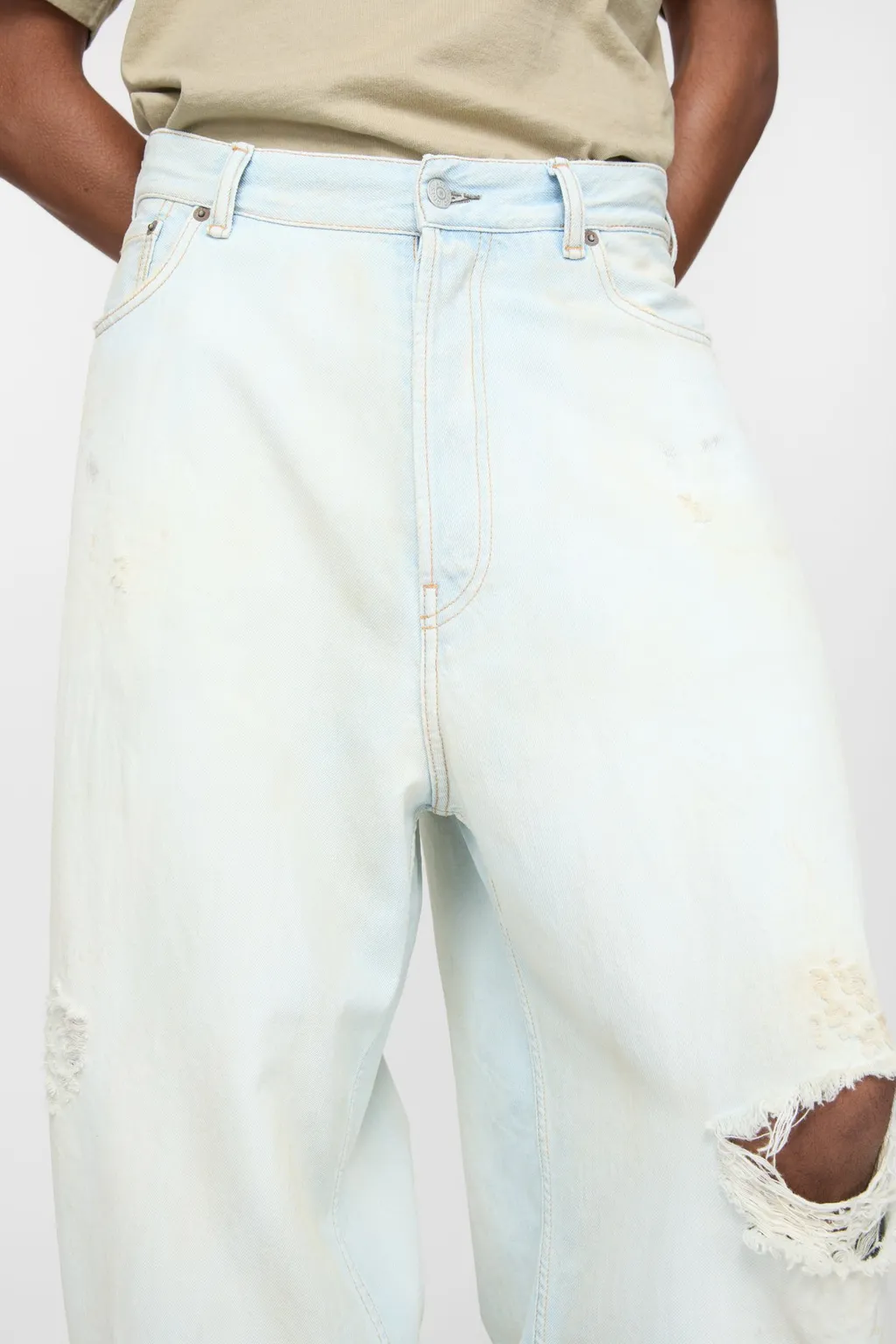 Distressed Denim Trousers