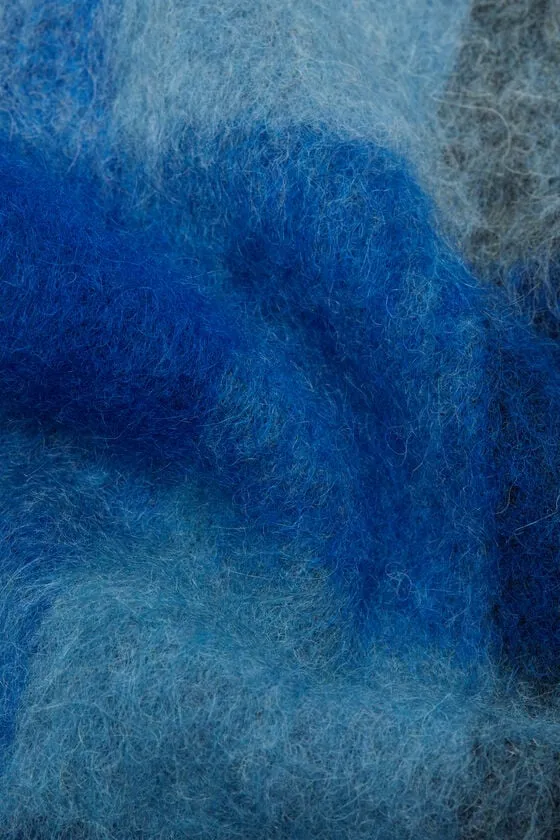Checked Fringed-Edge Scarf