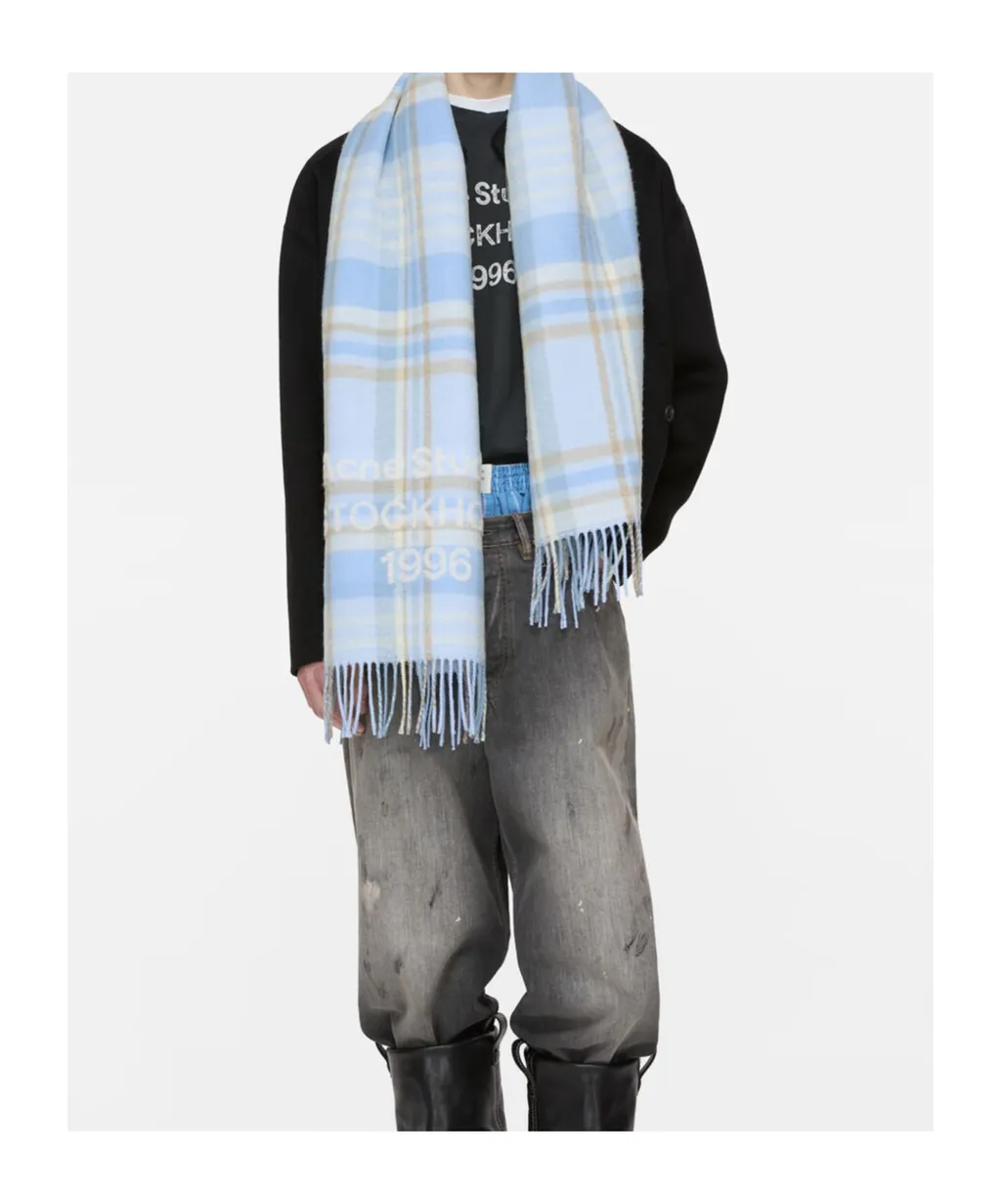 Plaid Fringed Scarf