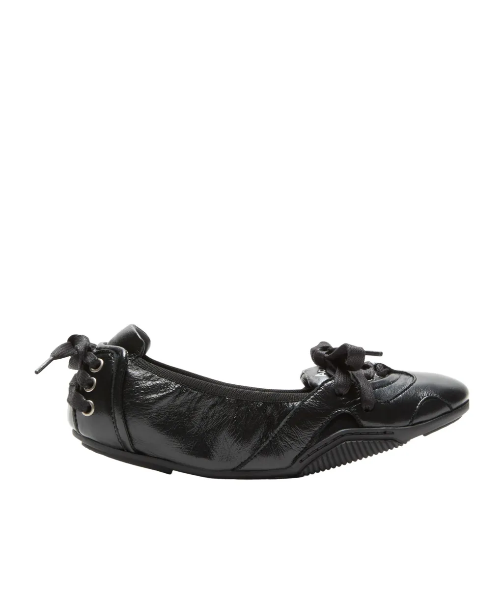 Lace-Up Leather Sneakerinas