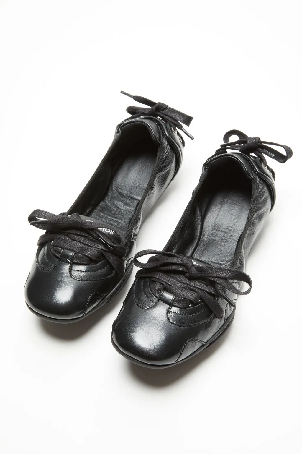 Lace-Up Leather Sneakerinas