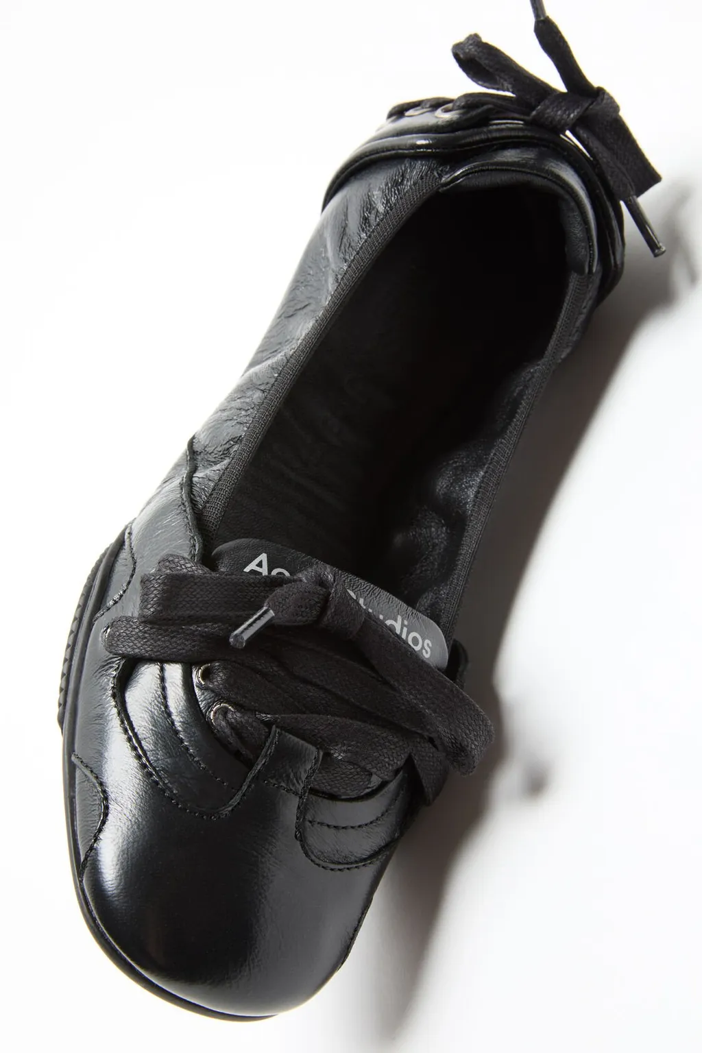 Lace-Up Leather Sneakerinas