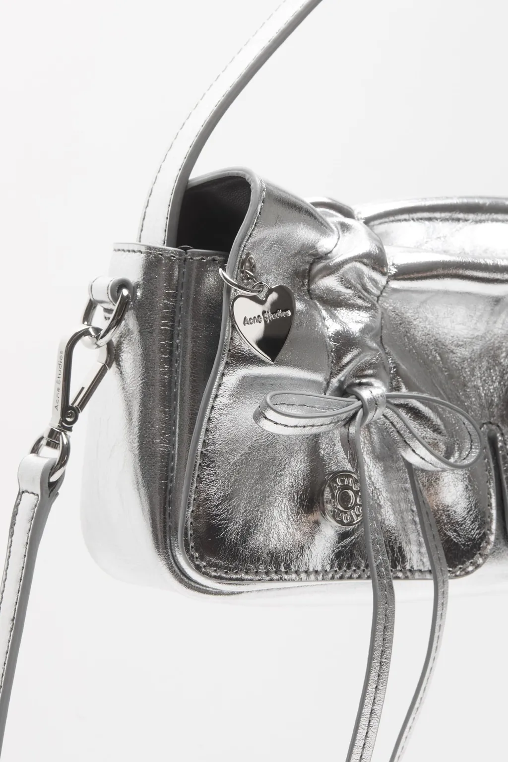 Bow-Detail Calf Leather Satchel