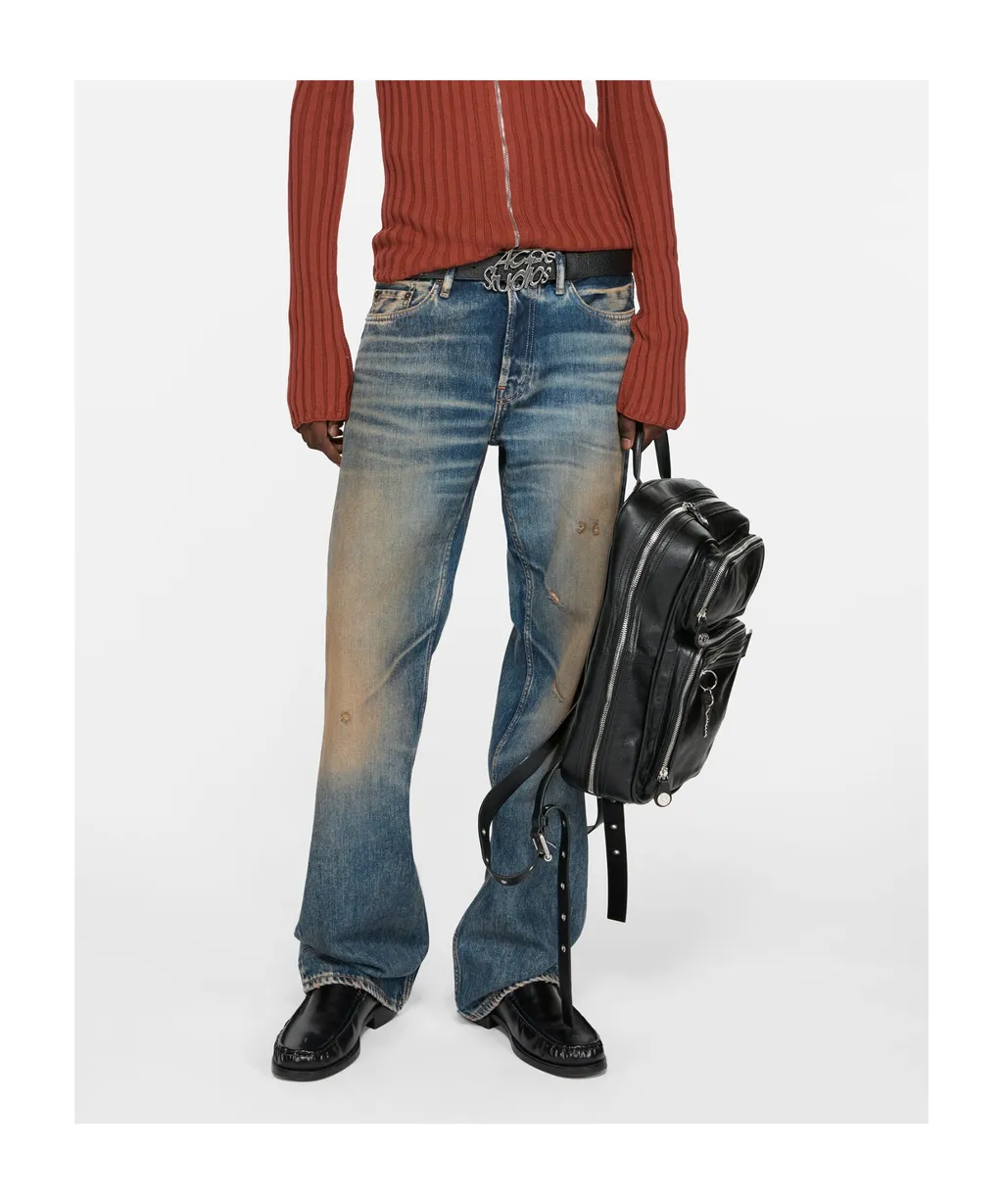 Logo Patch Straight-Leg Jeans