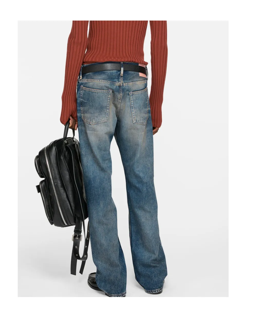 Logo Patch Straight-Leg Jeans