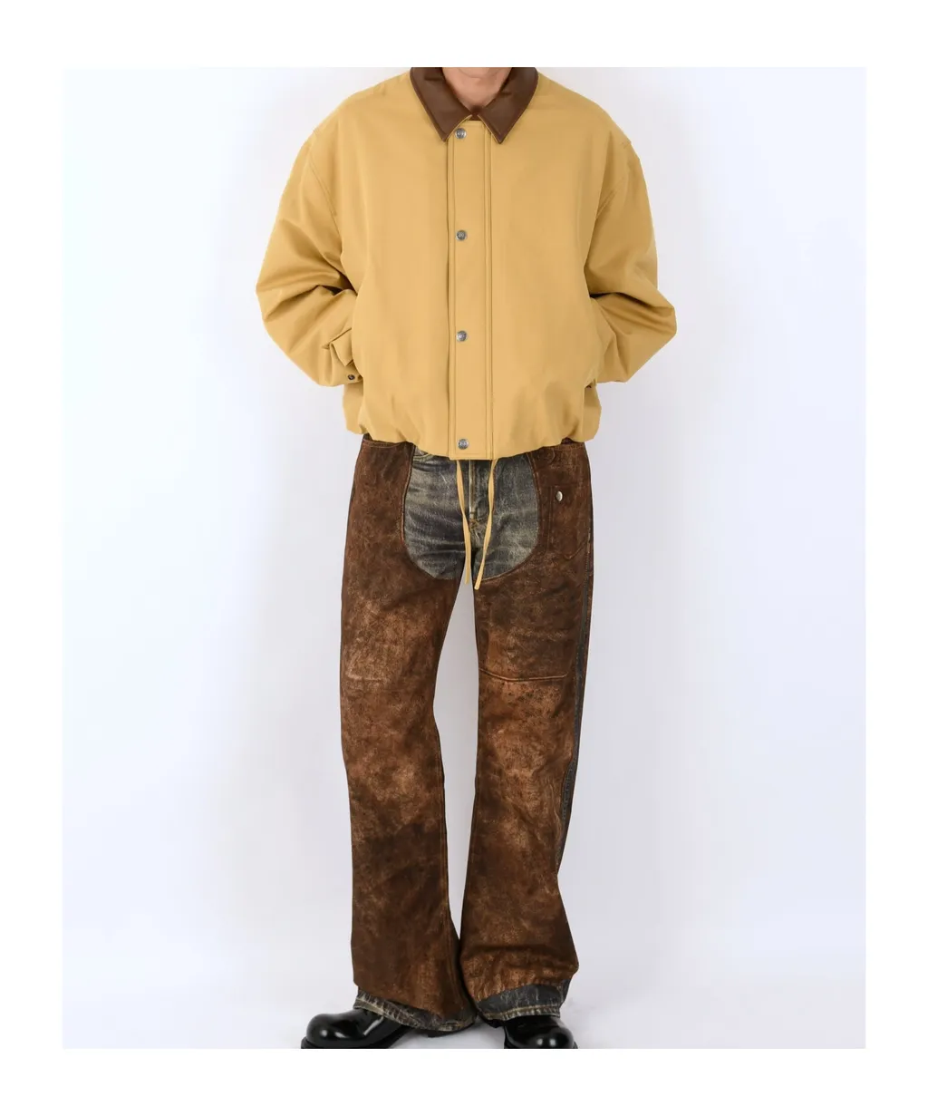Drawstring Hem Twill Jacket