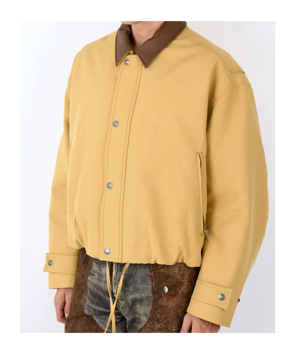 Drawstring Hem Twill Jacket