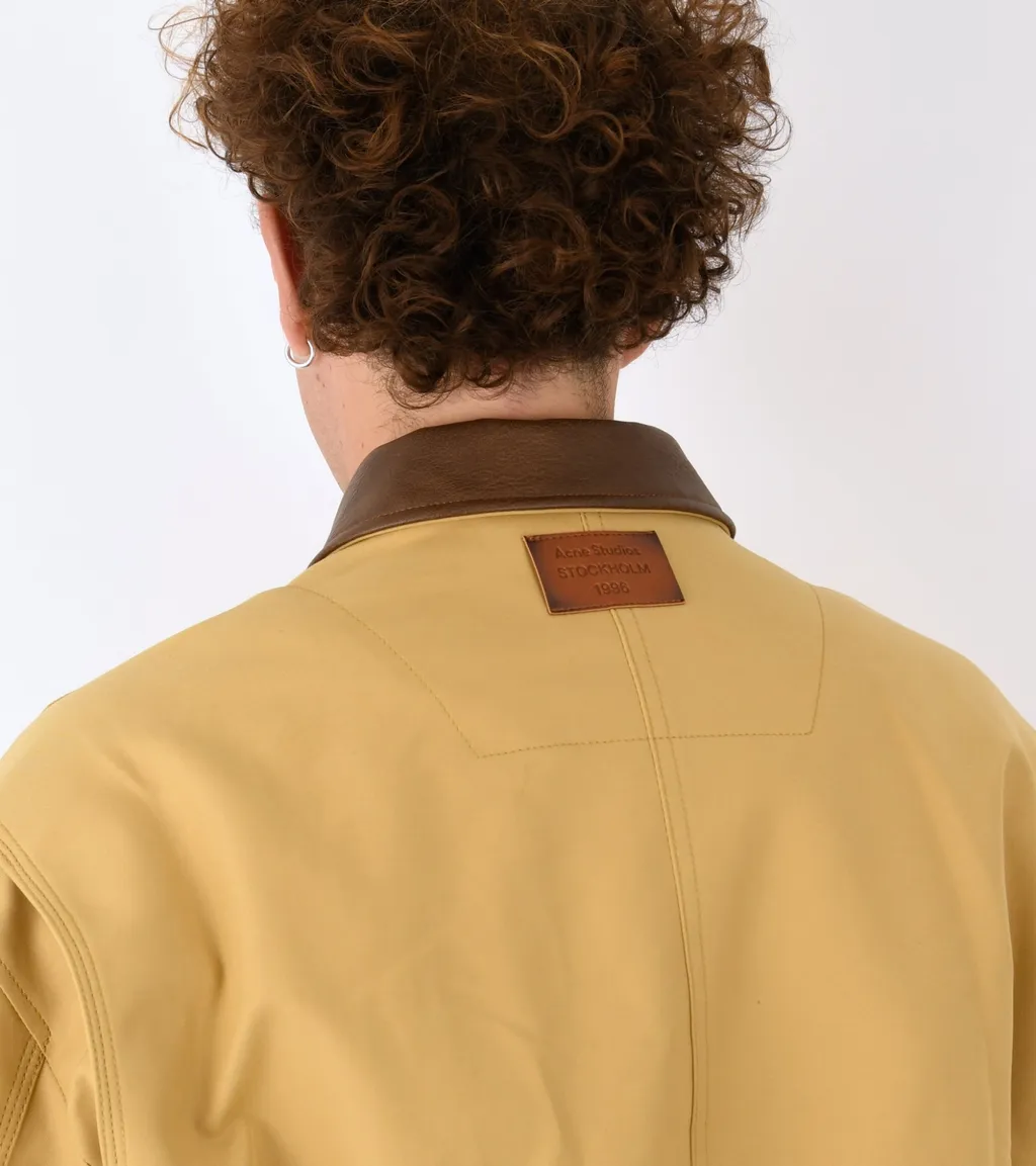 Drawstring Hem Twill Jacket