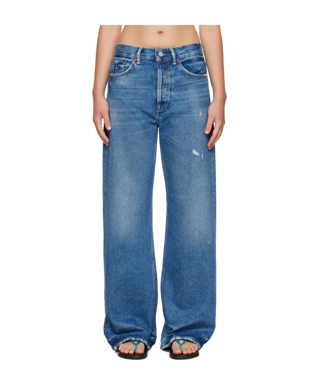 Logo Patch Wide-Leg Jeans